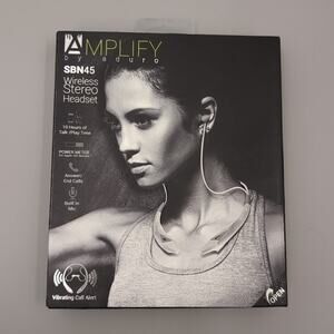 Amplify by Aduro - SBN45 Wireless Stereo Headset- White - NIB Free Shipping
